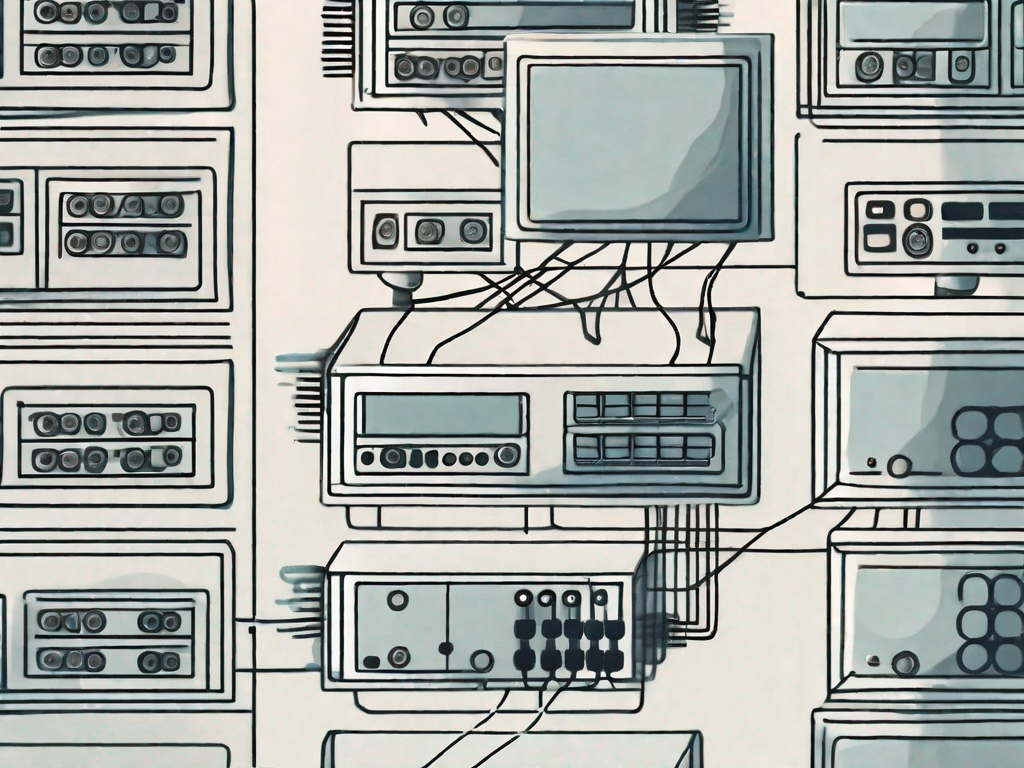 A computer server connected with various nodes