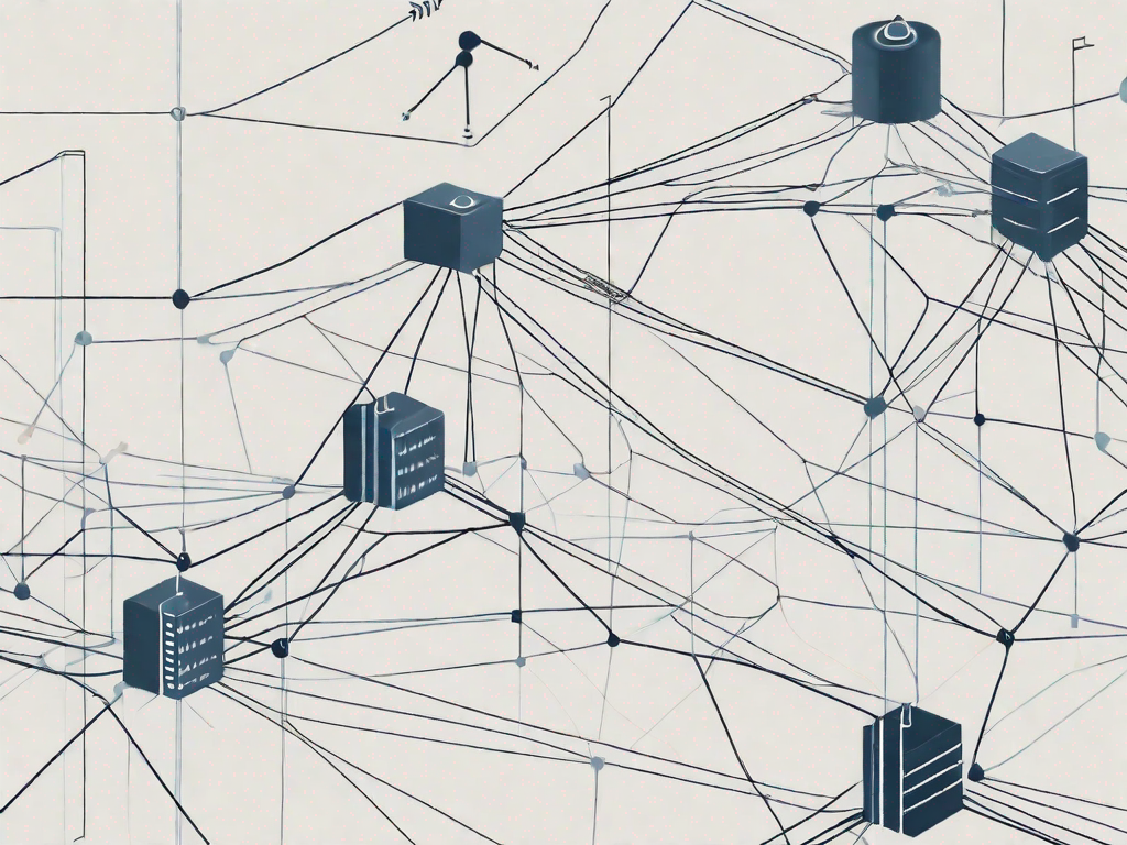 A network of interconnected nodes or relays